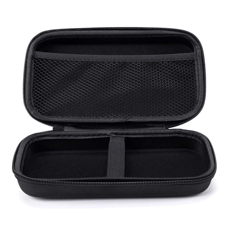 Headphone Case Hard - 保護ケースボックス、ハードディスク、データケーブル、ヘッドホン収納ポケットポーチ、ポータブルEVAトラベルバッグ、携帯電話充電器、シェーバー、ジッパーバッグ