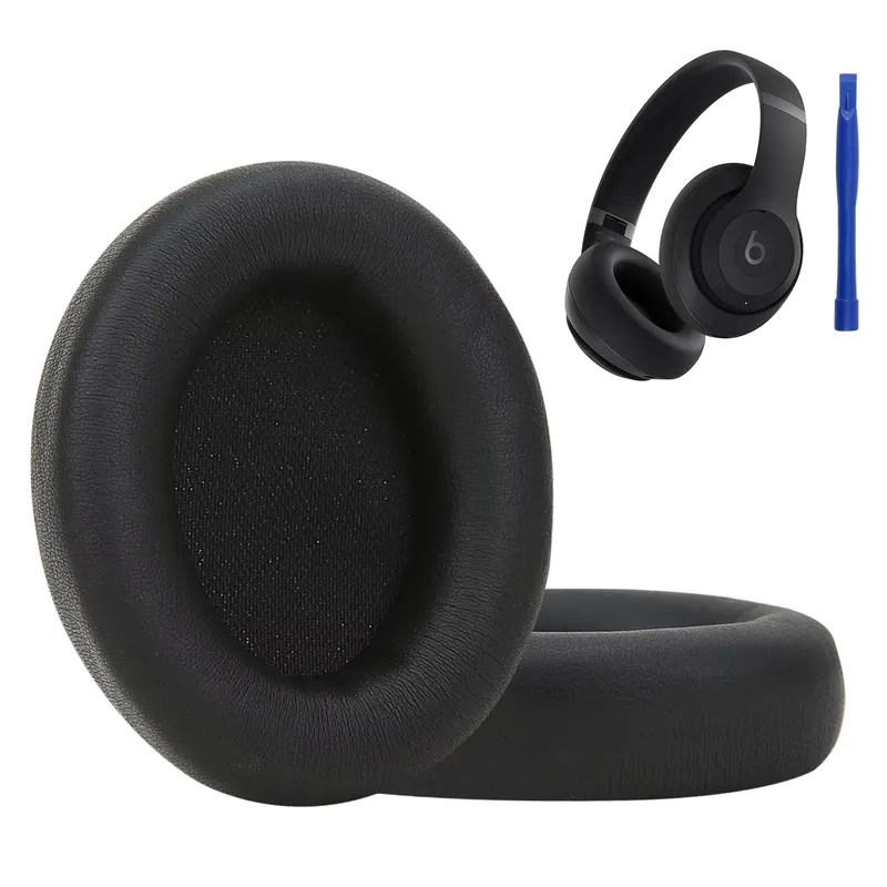 Beats Headphone Studio Pro - Beats Studio Pro ワイヤレスヘッドホン用交換イヤーパッド。高密度、衝撃吸収性に優れたフォーム素材、プロテインレザー使用。