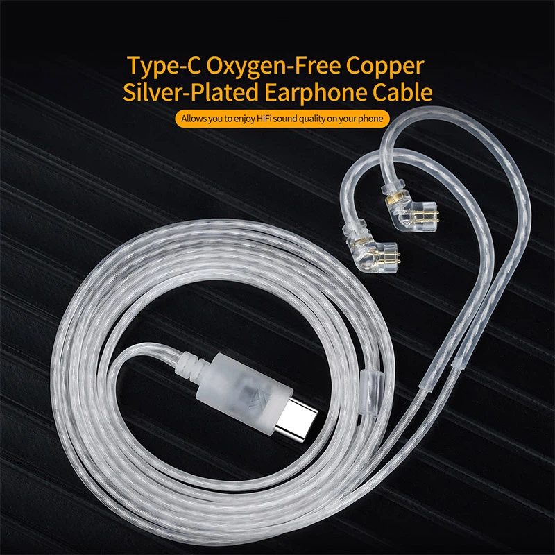 KZイヤホンケーブル OFC銀メッキアップグレードケーブル  - Usb C Earphone のレビューと価格