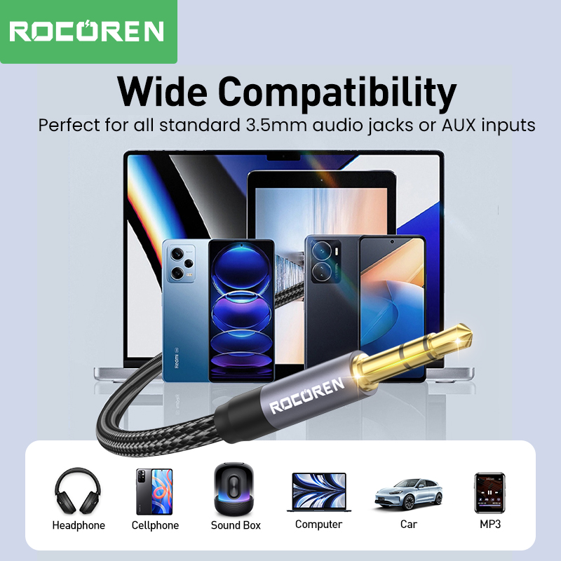 Rocoren-オーディオケーブルジャック,3.5mm,オス - Cable Extension 3.5 のレビューと価格