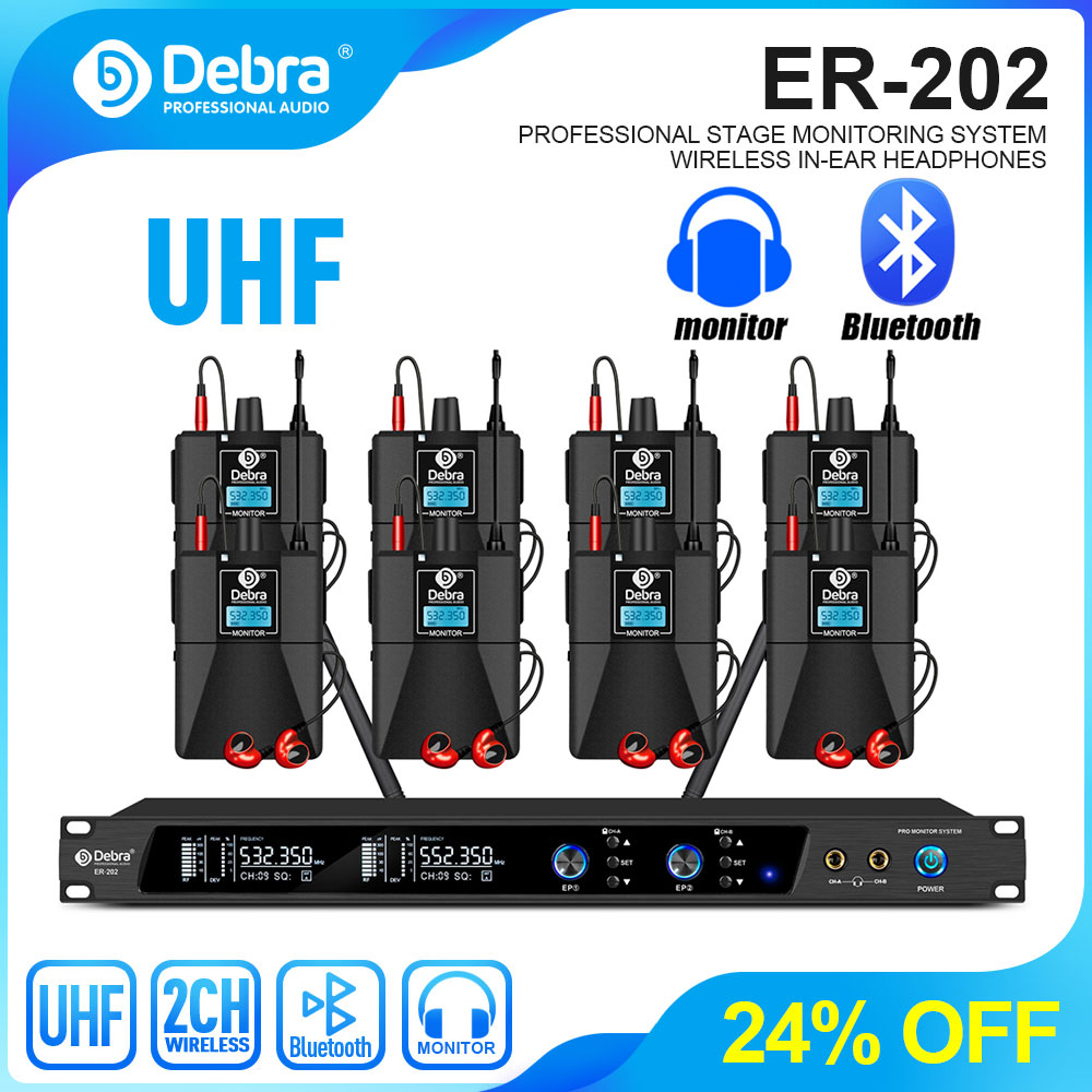 デブラ UHF IEM ER-202 ワイヤレスインイヤーモ - In Ear Monitor Iem のレビューと価格